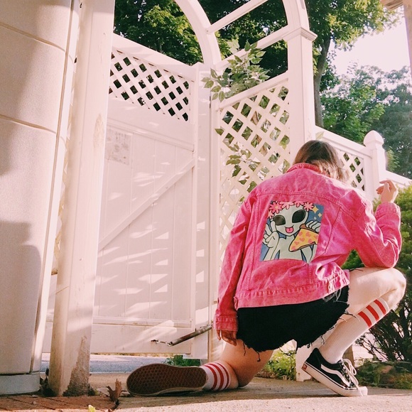 Pink Punk Acid Wash Alien Jacket - Picture 4 of 4